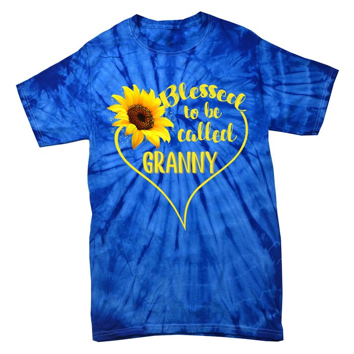 Blessed To Be Called Granny Sunflower Mothers Day Gift Tie-Dye T-Shirt