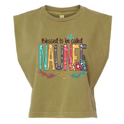 Blessed To Be Called Naunee Colorful Grandma Garment-Dyed Women's Muscle Tee