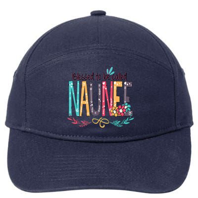 Blessed To Be Called Naunee Colorful Grandma 7-Panel Snapback Hat