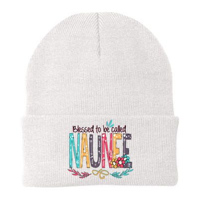 Blessed To Be Called Naunee Colorful Grandma Knit Cap Winter Beanie