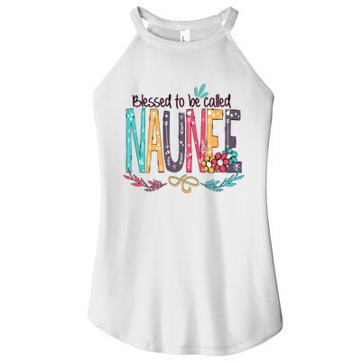 Blessed To Be Called Naunee Colorful Grandma Women’s Perfect Tri Rocker Tank