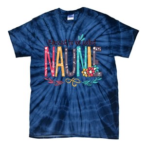 Blessed To Be Called Naunie Colorful Grandma Tie-Dye T-Shirt