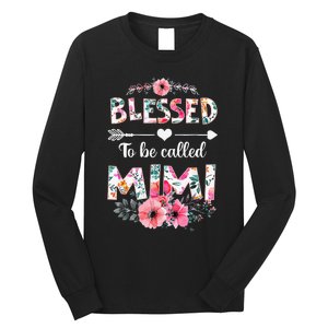 Blessed To Be Called Mimi Funny Mimi Mother's Day Long Sleeve Shirt