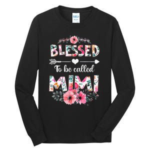 Blessed To Be Called Mimi Funny Mimi Mother's Day Tall Long Sleeve T-Shirt