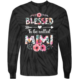 Blessed To Be Called Mimi Funny Mimi Mother's Day Tie-Dye Long Sleeve Shirt