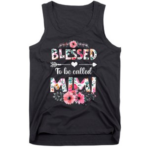 Blessed To Be Called Mimi Funny Mimi Mother's Day Tank Top