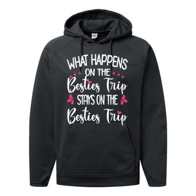 Besties Trip Best Friend Vacation Travel Girl S Squad Performance Fleece Hoodie