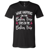 Besties Trip Best Friend Vacation Travel Girl S Squad V-Neck T-Shirt