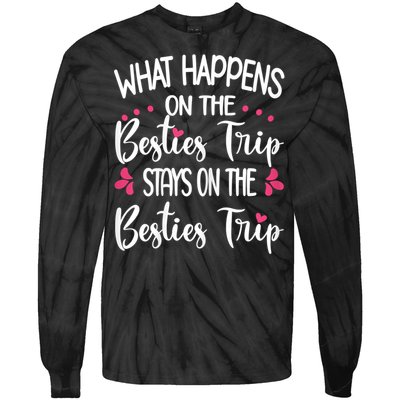 Besties Trip Best Friend Vacation Travel Girl S Squad Tie-Dye Long Sleeve Shirt