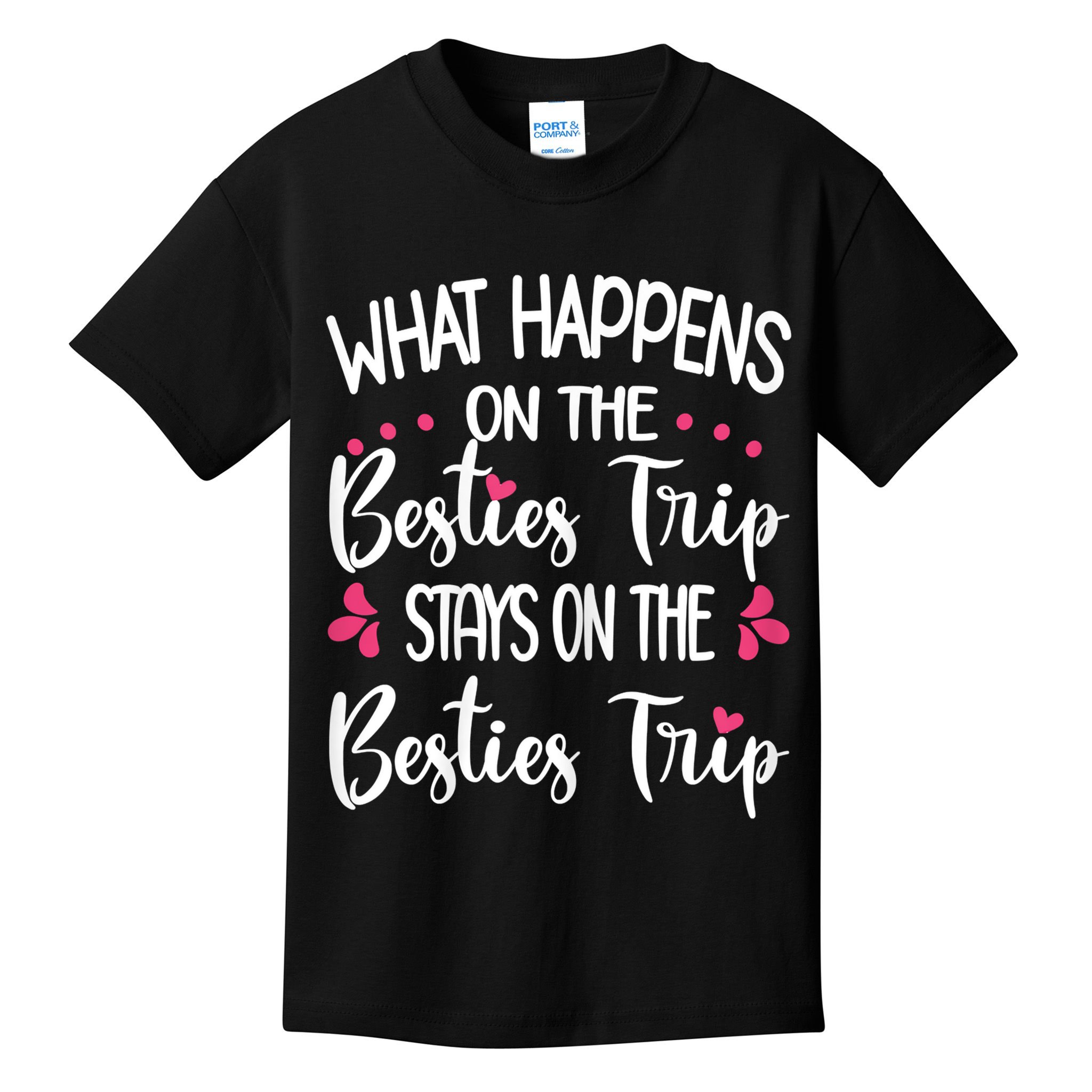 Besties Trip Best Friend Vacation Travel Girl S Squad Kids T-Shirt
