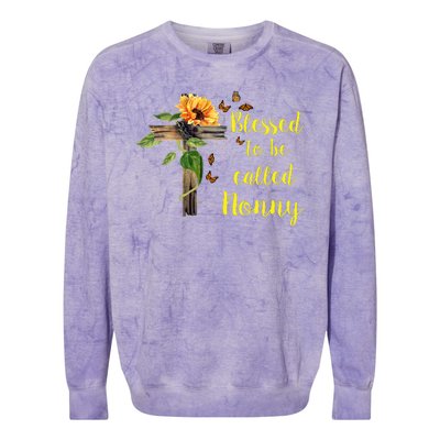 Blessed To Be Called Nonny Colorblast Crewneck Sweatshirt