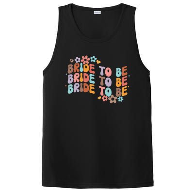 Bride To Be & Bridesmaid Bridal Shower Groovy Bachelorette PosiCharge Competitor Tank