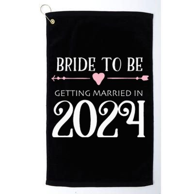 Bride to Be 2024 Engagement Ring Future Bride Platinum Collection Golf Towel