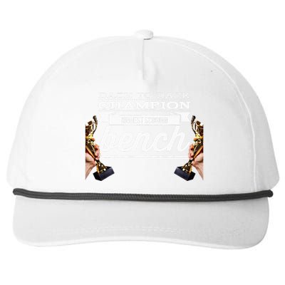 Back To Back Champion Highest Scoring Bench Last Place Snapback Five-Panel Rope Hat