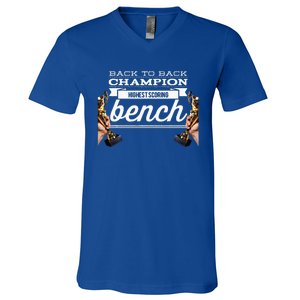 Back To Back Champion Highest Scoring Bench Last Place V-Neck T-Shirt