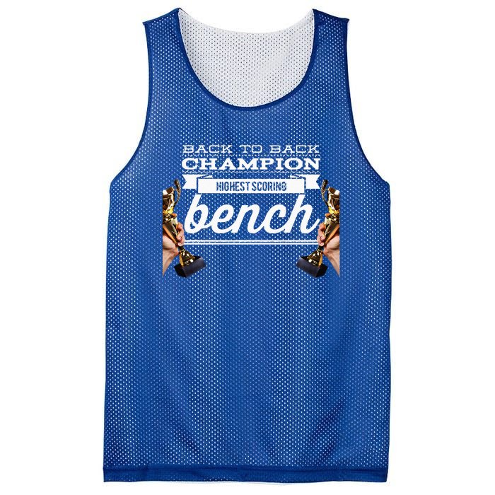 Back To Back Champion Highest Scoring Bench Last Place Mesh Reversible Basketball Jersey Tank