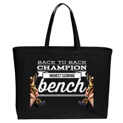 Back To Back Champion Highest Scoring Bench Last Place Cotton Canvas Jumbo Tote