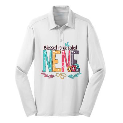 Blessed To Be Called Nene Colorful Grandma Silk Touch Performance Long Sleeve Polo