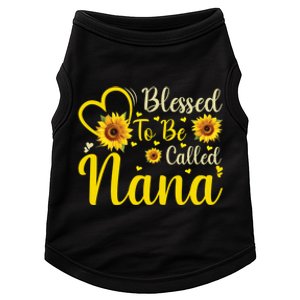 Blessed To Be Called Nana Cute Sunflower Women Mothers Day Doggie Tank