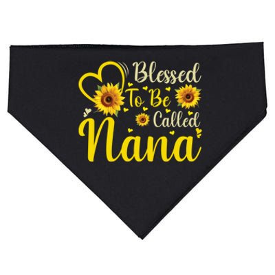 Blessed To Be Called Nana Cute Sunflower Women Mothers Day USA-Made Doggie Bandana