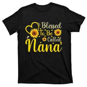 Blessed To Be Called Nana Cute Sunflower Women Mothers Day T-Shirt