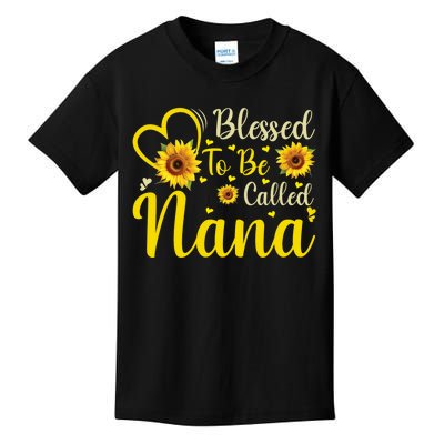 Blessed To Be Called Nana Cute Sunflower Women Mothers Day Kids T-Shirt