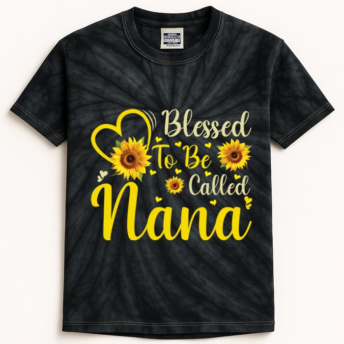 Blessed To Be Called Nana Cute Sunflower Women Mothers Day Kids Tie-Dye T-Shirt