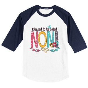 Blessed To Be Called Noni Colorful Grandma Baseball Sleeve Shirt