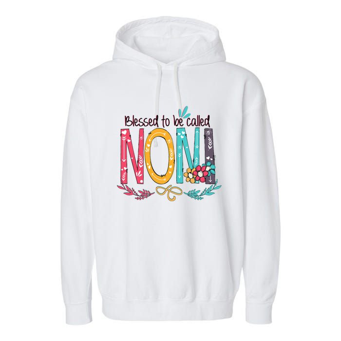 Blessed To Be Called Noni Colorful Grandma Garment-Dyed Fleece Hoodie