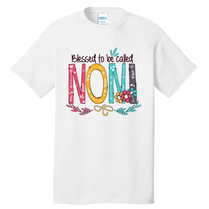 Blessed To Be Called Noni Colorful Grandma Tall T-Shirt