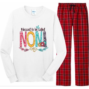 Blessed To Be Called Noni Colorful Grandma Long Sleeve Pajama Set