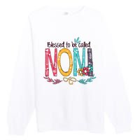 Blessed To Be Called Noni Colorful Grandma Premium Crewneck Sweatshirt