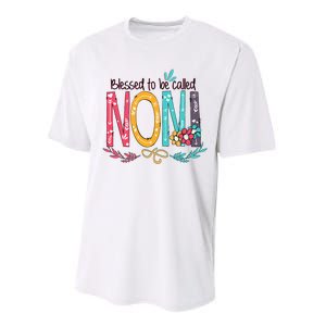 Blessed To Be Called Noni Colorful Grandma Performance Sprint T-Shirt