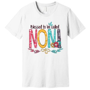 Blessed To Be Called Noni Colorful Grandma Premium T-Shirt