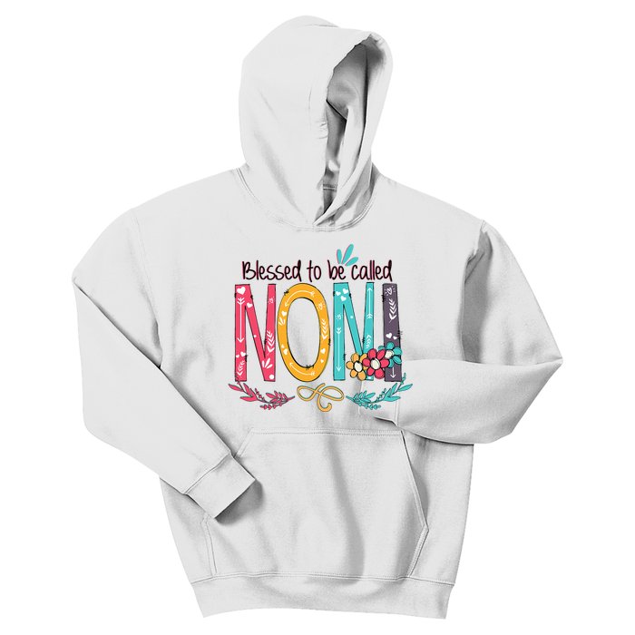 Blessed To Be Called Noni Colorful Grandma Kids Hoodie