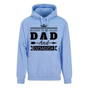 Blessed To Be Called Dad And Dziadzia Grandpa Gift Unisex Surf Hoodie