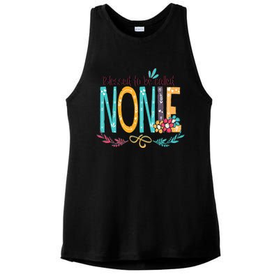 Blessed To Be Called Nonie Colorful Grandma Ladies PosiCharge Tri-Blend Wicking Tank