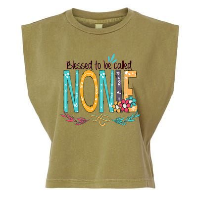 Blessed To Be Called Nonie Colorful Grandma Garment-Dyed Women's Muscle Tee