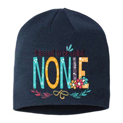 Blessed To Be Called Nonie Colorful Grandma Sustainable Beanie