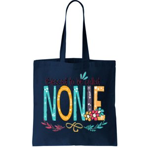 Blessed To Be Called Nonie Colorful Grandma Tote Bag