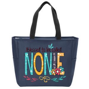 Blessed To Be Called Nonie Colorful Grandma Zip Tote Bag