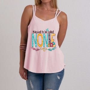 Blessed To Be Called Nonie Colorful Grandma Women's Strappy Tank