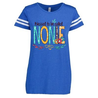 Blessed To Be Called Nonie Colorful Grandma Enza Ladies Jersey Football T-Shirt