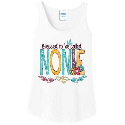 Blessed To Be Called Nonie Colorful Grandma Ladies Essential Tank