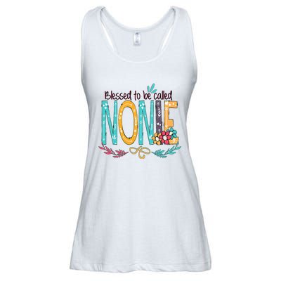 Blessed To Be Called Nonie Colorful Grandma Ladies Essential Flowy Tank