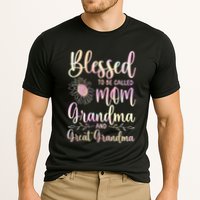 Blessed To Be Called Mom Grandma And Great Grandma Flower Cooling Performance Crew T-Shirt