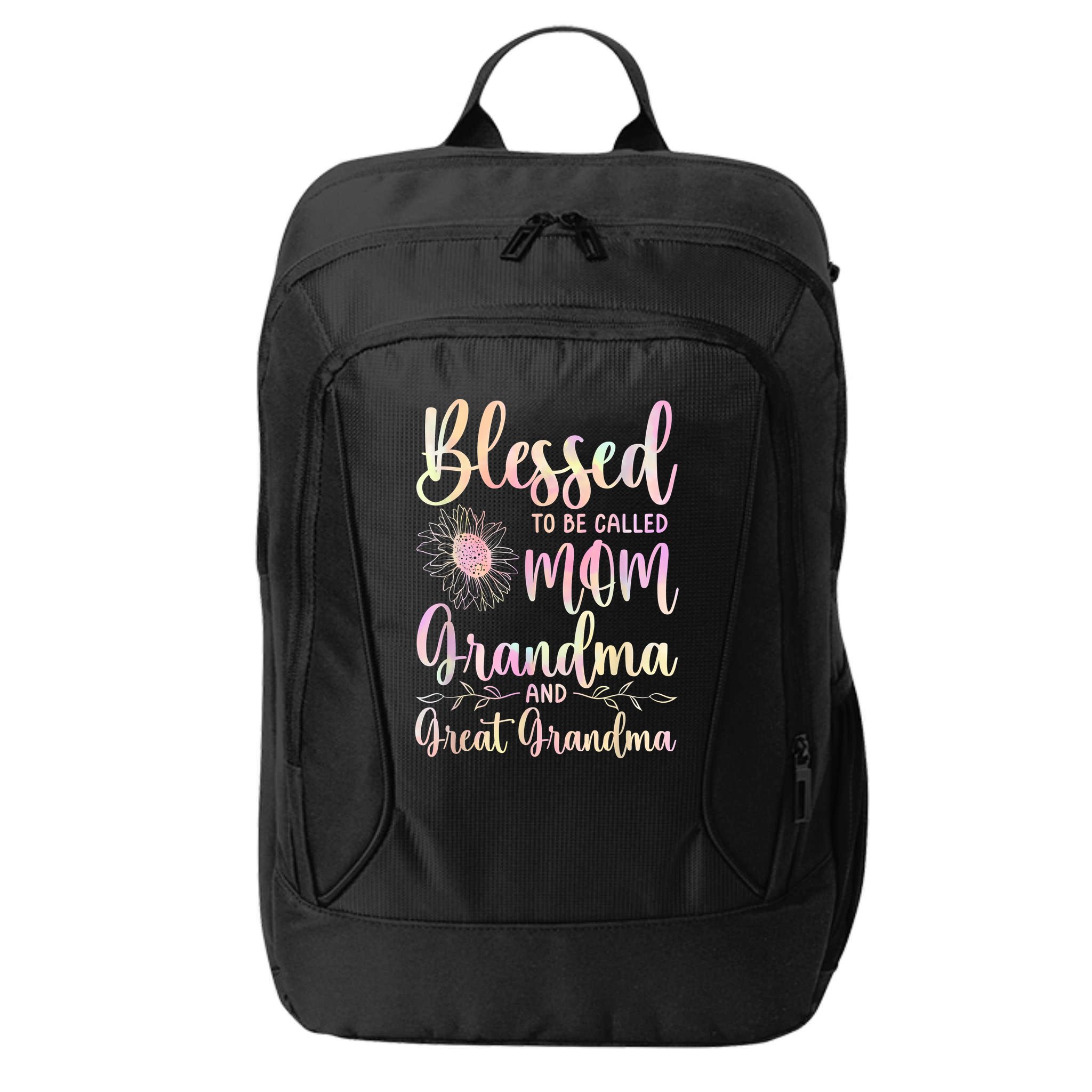 Blessed To Be Called Mom Grandma And Great Grandma Flower City Backpack