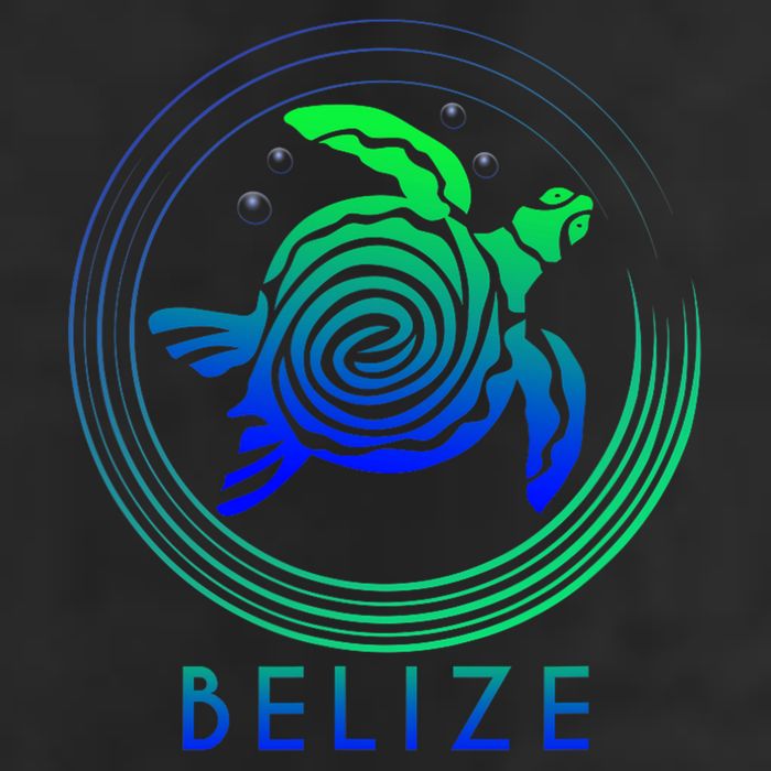 Belize Tribal Belize Turtle 7 Panel Mesh Trucker Snapback Hat