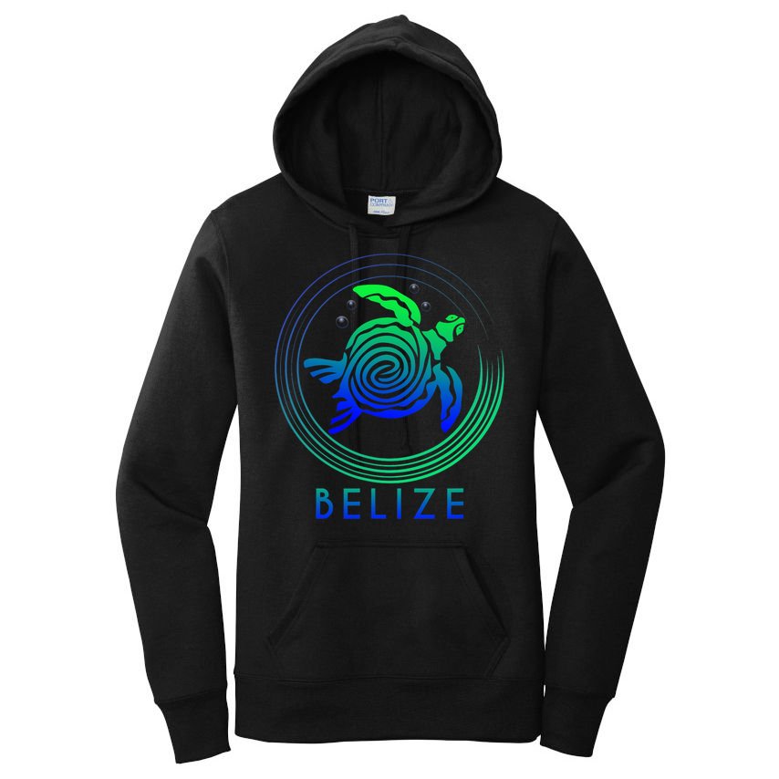 Belize Tribal Belize Turtle Women's Pullover Hoodie