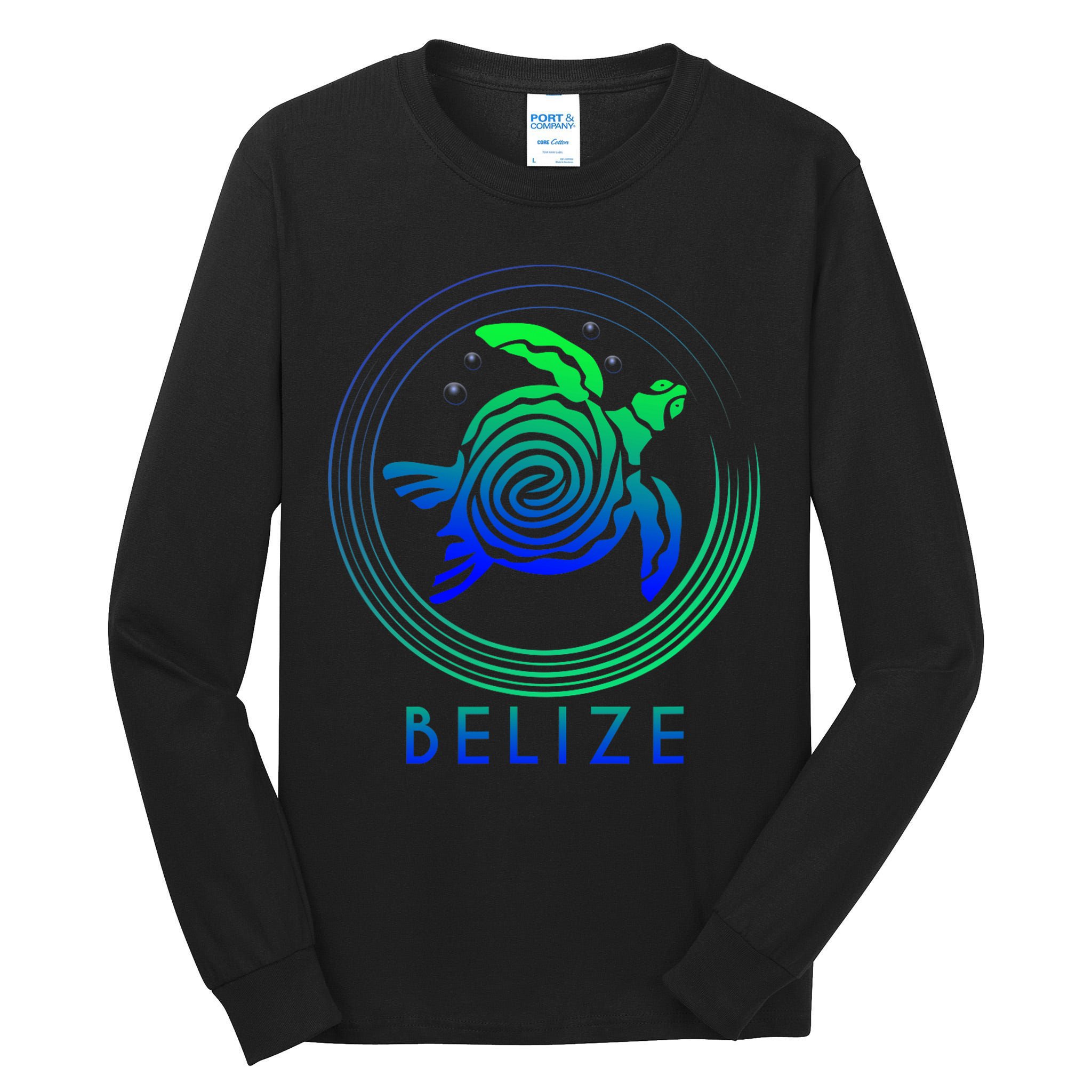 Belize Tribal Belize Turtle Tall Long Sleeve T-Shirt